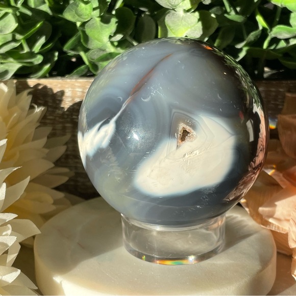 Orca Agate Crystal Sphere - Picture 6 of 14